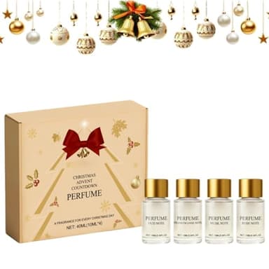 Calendrier De L'avent Mini Parfum, 4 Pièces Minis Parfum Femme Coffret De Parfums,Calendriér De L'avent Parfums Homme,Caléndrier De L'avent 2025 Parfum,Ecdf Parfumé Phéromones Pour Femme
