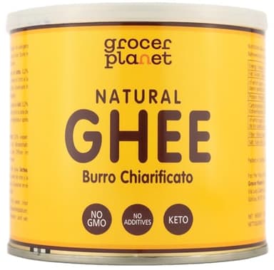 Grocer Planet - Beurre de Ghee Naturel (500g) | Beurre Clarifié | Ayurvédique | Idéal pour Keto et Paléo | Parfait pour cuire et rôtir