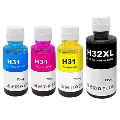 LAIPENG 31 32XL Encre Compatible avec HP 31 32 XL pour Smart Tank 315 319 455 515 516 530 555 558 559 570 655 670 790 5105 7005 7006 7305 7306 7605 415 419 Imprimante Multipack (BK/C/M/Y)