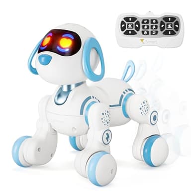 Jouet robot pour chien robot télécommandé - Fonctions tactiles et suivi interactives - Chiot robot parlant intelligent pour filles et garçons - Cadeaux de Noël et d'anniversaire