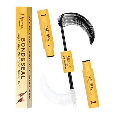 Colle et scellant pour extensions de cils individuelles, tête de brosse améliorée pour une utilisation plus facile, colle et protecteur imperméables et à forte tenue pour les cils en grappe
