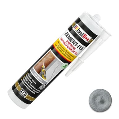 Isolbau Zement-Fix Express Mortier de réparation pour joints et fissures en intérieur et extérieur Gris béton 300 ml