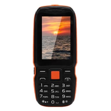 Fockety TéléPhone Portable pour Les Seniors, écran HD 2,6 Pouces 0,13 MP Red Flip Phone avec Lampe de Poche de la Touche Latérale, Dual Sim Dual Standby 2G Phone Mobile pour de Noël (Orange)