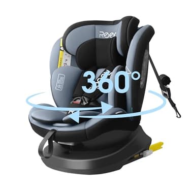 Reecle i-Size Siège Auto 360 Pivotant ISOFIX 40-150 cm, de la naissance à 12 ans (0-36 kg), ECE R129