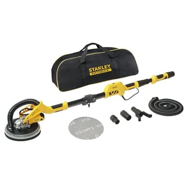 STANLEY FATMAX Ponceuse à Plâtre 750W (225mm) avec Sac de Rangement et Disque Abrasif en Maille 120G, SFMEE500S-QS