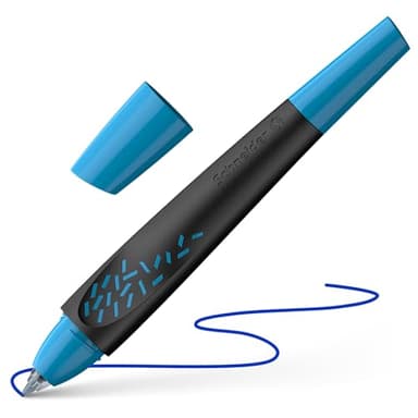 Schneider 188883 Breeze Stylo roller (en plastique recyclé, récompensé par l'ange bleu, couleur d'écriture : bleu roi, effaçable) Noir/bleu
