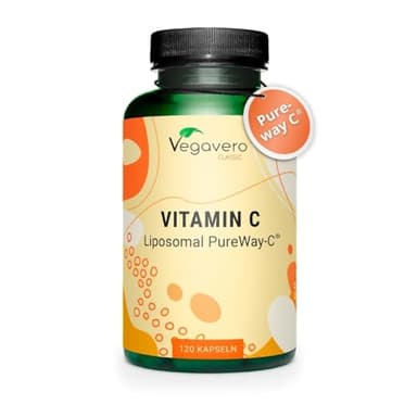 Vitamine C Liposomale | Qualité PREMIUM : PureWay-C® | Hautes Biodisponibilité & Absorption | Défense Immunitaire + Énergie | Sans Additifs & Vegan | 120 Gélules | Vegavero®