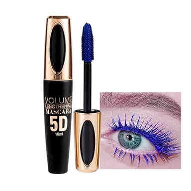 Mascara 5D Résistant à l'Eau - Volume Intense & Recourbé 10ml Végane - Pour Mariage, Soirées, Carnaval et Maquillage de Scène