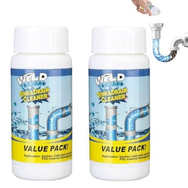 Teegxddy 2 bouteilles de déboucheur | Élimine les obstructions et les saletés | Convient aux toilettes, aux canalisations et aux égouts | Formule nettoyante