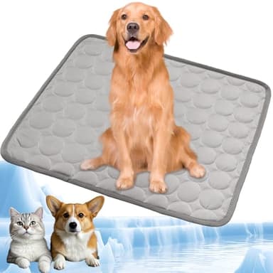 YXHZVON Tapis Rafraichissant pour Chien, Refroidissement Auto-Refroidissant pour Chats et Chiots, Maison et Voyage, 150 x 100 cm, XXL, Gris