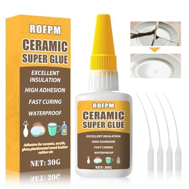 30g Colle Ceramique, Extra Forte Colle Céramique, Super Glue, Haute Temperature, Transparente, SéChage ImméDiat, Collede Réparation Carrelage Haute Résistance, Pour Porcelaine Et Argile