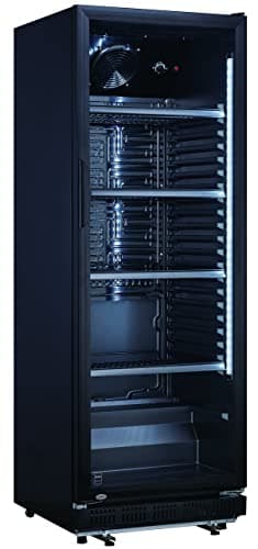 METRO Professional Réfrigérateur à Boissons GSC2360B, Acier/Verre, 62 x 63.6 x 175.3 cm, 347 L, avec Serrure, Noir