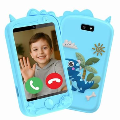 Silvergear® Téléphone | Smartphone pour enfants | Appareil photo numérique | GPS & SOS | Contrôle parental | Jeux | avec fonction téléphone | Musique | Vidéo-appel | 5,5x9,5x1CM | bleu