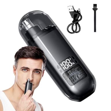 Coupe-Oreille Électrique - Appareil Oreille et Nez pour Hommes - Appareil Étanche Rechargeable avec Affichage Digital, Kit Outil Rasoir