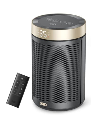 Dreo Chauffage d'appoint, Chauffage Electrique Soufflant Economique avec Thermostat, Minuterie 1-12H, Mode Éco, Chauffage Céramique PTC Rapide de 1500 W en toute sécurité, Chauffage 316