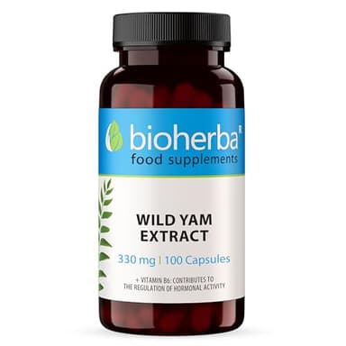 Igname Sauvage 330 mg - 100 gelules | Complément Alimentaire de Soutien Hormonal Naturel pour Femmes | Soulagement de la Ménopause Équilibre Progestérone & Œstrogène par BIOHERBA