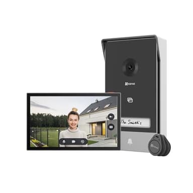 EZVIZ HP7 2K Visiophone Connecté Interphone Vidéo, 7 Pouces Moniteur Tactile, Unlock à Distance, 2 Fils, Détection Humaine, Option RFID, Audio Bidirectionnel, Vision Nocturne, étanche, WiFi dual-Band
