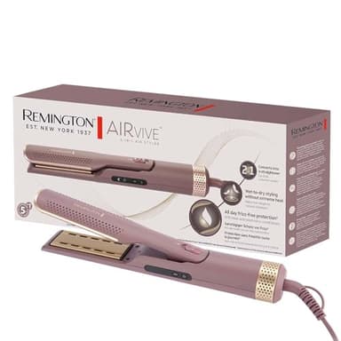 Remington AIRvive Lisseur cheveux [2 en 1: cheveux secs ou humides] Technologie Ionic Air: résultats rapides en douceur (micro-revitalisants anti-frisottis thermoréactifs, écran LED, céramique) AS8930