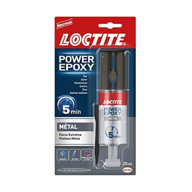 LOCTITE Colle Epoxy Métal 5 min Seringue 25ml