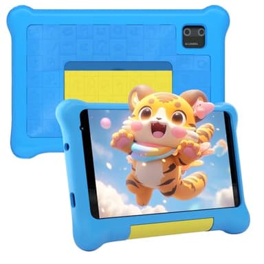 HotLight Tablette Enfants 7 Pouces Android 13 Tablette pour Enfant avec 5GB RAM+32GB ROM(TF 128GB), Contrôle Parental, GMS, WiFi, Bluetooth, Kids Tablette Tactile Éducative avec Kid-Proof Étui(Bleu)