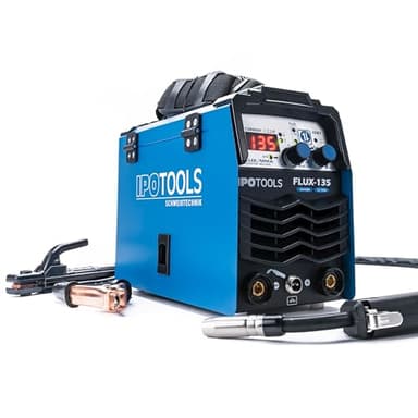 IPOTOOLS FLUX-135 Poste à souder fil fourré sans gaz - 135 A FLUX Poste à souder inverter sans gaz pour poste à souder fil fourré 0.8mm ou 1.0mm avec MMA/IGBT / 230V / 7 ans de garantie