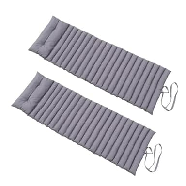RED DECO Lot de 2 Matelas Bain de Soleil 180 cm Sormiou 2X SORMIOU Gris Anthracite Gris Anthracite