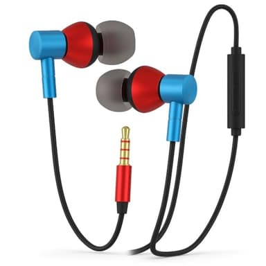3SBUSS Écouteurs Filaire MT-2 Super Bass Hi-FI Stéréo, Prise Jack 3,5 mm, Écouteurs Intra-Auriculaires avec Micro, Compatibles Smartphone, PC, Tablette, Musique & Appels – Confort, Câble Résistant