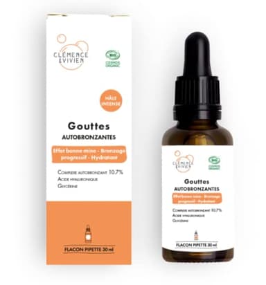 Clémence & Vivien Gouttes autobronzantes hâle intense