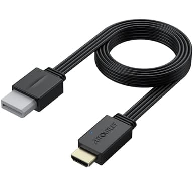 AUTOUTLET Adaptateur Wii HDMI 1080P/720P Prend en Charge Tous Les Modes d'affichage câble avec câble WII et HDMI intégré de 150 cm, Plug and Play-Noir (Noir)
