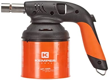 Lampe à souder à gaz 1900°C Utilisation toutes positions Allumage piezo pour cartouche gaz Perçable Polyvalent KEMPER