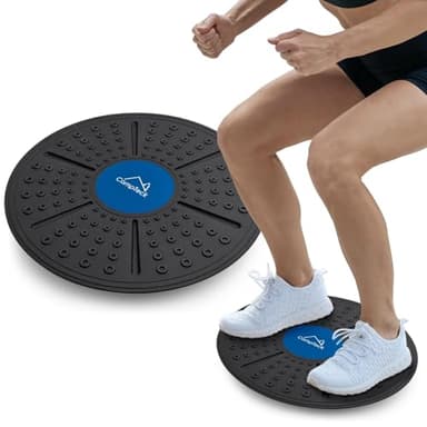 CampTeck U7258 Planche équilibre, Balance Board, Disque d'équilibre, Force - Noir