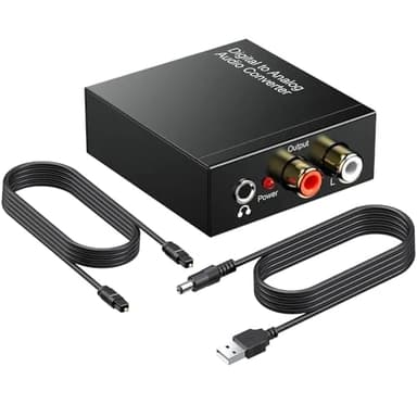 Dac Audio Convertisseur Audio Numérique vers Analogique USB HiFi Portable Optique Toslink RCA L/r Jack Adaptateur Numérique Analogique Prise en Charge Pcm/lpcm pour Rme Smsl Mqa HDTV Ps3 Ps4 Xbox DVD