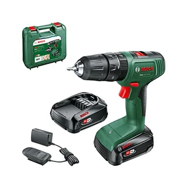 Bosch Home and Garden Perceuse-Visseuse à Percussion sans fil EasyImpact 18V-40 (2 Batteries 2,0 Ah, Système 18 V, dans Coffret de Transport)