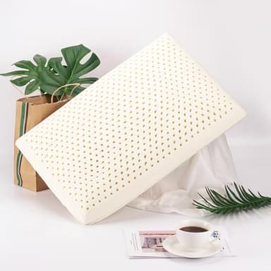 Talatex Dunlop Oreiller Ferme en Latex 100% Naturel, Aide à soulager la Pression, Les douleurs au Cou et aux épaules