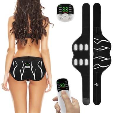 EMS Electrostimulateur Musculaire Fessier Appareil Electrostimulation Musculaire en Feuille D'aluminium, Électrostimulateur Avec Télécommande Aide à Développer les Muscles Fessier, pour Femme et Homme