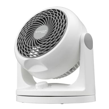 Iris Ohyama, Ventilateur Silencieux de Bureau avec Oscillation - Woozoo - HD18, Plastique, Blanc, 34 W, 23 m², 29 x 19 x 31 cm 530376