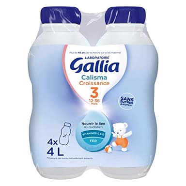 Laboratoire gallia Calisma Lait Bébé Croissance Dès 12 Mois, 4 x 1L