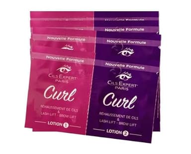 Lotion Curl 1 et 2 rehaussement de cils et brow lift sans bromate de sodium (x10)