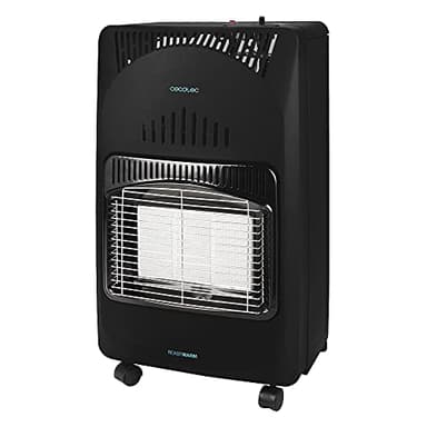 Cecotec Chauffage d’appoint au Gaz Pliable Ready Warm 4000 Slim Fold. Pliable, Céramique, 3 modes, Bouteille de gaz 10 kg, Triple système de Sécurité, 4 Roues Multidirectionnelles, 4200 W.