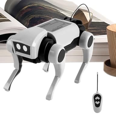 Ahuuen Chien Robotique | Animal Robotique Interactif avec Télécommande et Capteur Tactile pour - Jouet Robot Canin RC pour Garçons et Filles 3 Ans et Plus Jeu en Intérieur