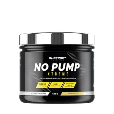 Superset Nutrition - No Pump Xtreme (420gr) - Pre-Workout en poudre - Booster puissant pré-entraînement, 3,3 g de Créatine, Bêta-alanine, L-citrulline, Caféine - Fatigue maîtrisée - Pina Colada