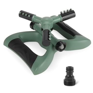 Amazon Basics Arroseurs Rotatifs Tournoyants pour Jardin, Verts, Paquet de 1