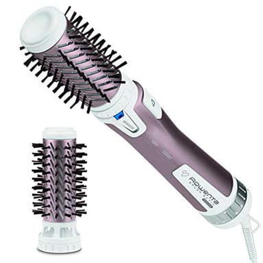 Rowenta Brosse rotative à air chaud, Poils naturels, Enduit de kératine de cachemire, Protège les cheveux, 2 accessoires inclus, Brush Activ Premium Care CF9540F0