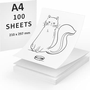 Tiusixsy (100 Feuilles) Papier Thermique A4 Pliable, Papier Thermique Blanc Pliable, Compatible Avec La Plupart des Imprimantes Thermiques A4, Papier Thermiques a4 pour Photo, Documents, Contrats