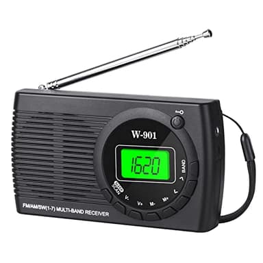 Radio Portable Petit Mini FM/AM （MW） / SW avec Une Excellente Réception et Une Qualité Sonore Elevée, Radio Portable avec Connexion Veille/Casque, Adaptée à la Randonnée, au Jogging et au Camping