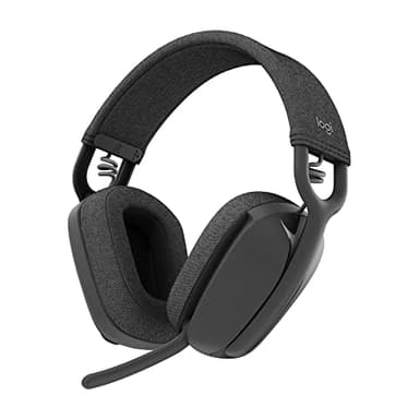 Logitech Zone Vibe 100 Casque d'écoute léger sans fil avec Micro anti-bruit de fond, Écouteurs Bluetooth multipoint avancés, Fonctionne avec Teams, Google Meet, Zoom, Mac/PC - Gris