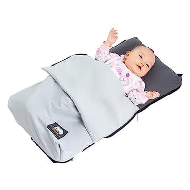 Deryan Air Traveller Avion 2en1 Chaise/Lit Oreiller de Voyage avec Matelas/Sac de Transport, Noir, 1 Pièce