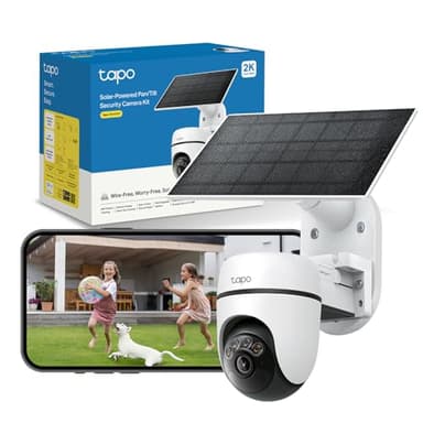 Tapo C610 Kit 2K 3MP Caméra WiFi Extérieur sans Fil avec Panneau Solaire, 360° PTZ Caméra Surveillance à Batterie 6700mAh, Détection Humaine, Vision Nocturne à Couleurs, Suivi AI, IP65