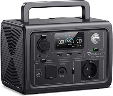 BLUETTI EB3A Générateur Électrique Portable, Recharge de 0-80% en 30 Min, 268Wh LiFePO4 Batterie de Secours, 1 Sortie CA 600W (1200W Pic), Station Électrique Solaire pour Camping, Voyages