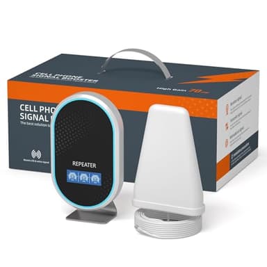 Amplificateur 4g GSM Nouvelle Antenne intérieure et amplificateur Tout-en-Un Conception 3 Bande 900, 1800, 2100 MHz Amplificateur GSM 3G 4G 70dB Gain Compatible Free,Bouygues,Orange, SFR